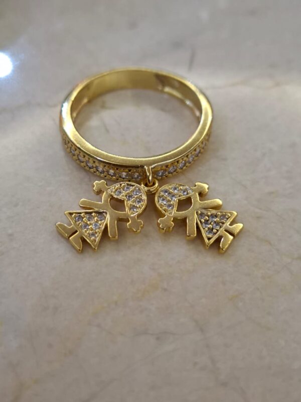 Anel Meninas Pendentes - Imagem 2
